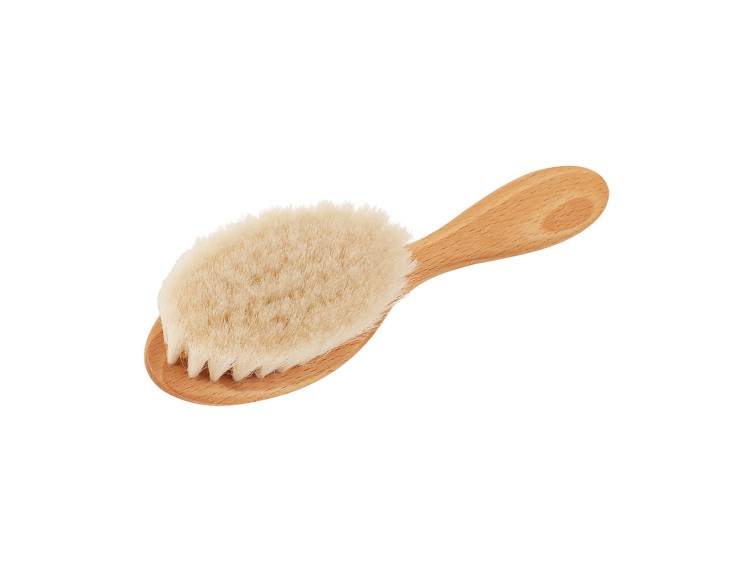 Baby hairbrush, with goat hair/beechwood