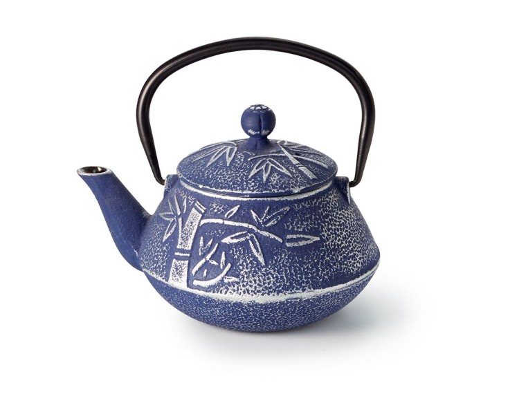 cast iron teapot blue 750ml