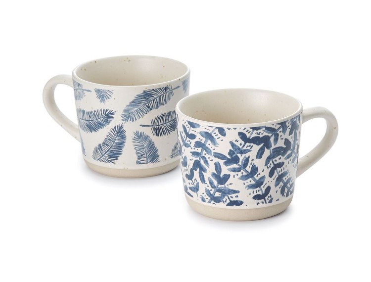 ceramic mug with feathers 350ml